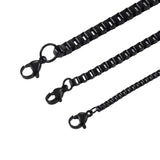 Stainless Steel Box Necklace in Various Sizes and Widths