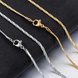 Stainless Steel Rope Chain Necklace Wave Design