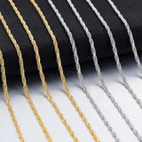 Stainless Steel Rope Chain Necklace Wave Design