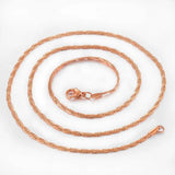 Stainless Steel Rope Chain Necklace Wave Design
