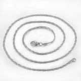 Stainless Steel Rope Chain Necklace Wave Design