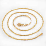 Stainless Steel Rope Chain Necklace Wave Design