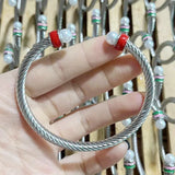 Fashionable Titanium Eternal Love Charm Women's Red Bracelet