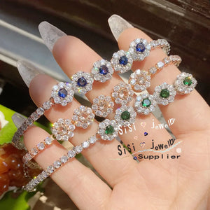 Vintage Zircon Bracelet Women's Wedding Jewelry Party Accessories
