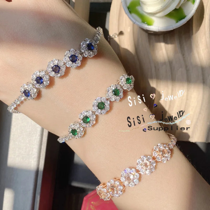 Vintage Zircon Bracelet Women's Wedding Jewelry Party Accessories