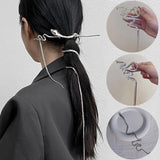 Vintage Snake Tassel Hair Claw Chinese Style Hairpin Ponytail Holder