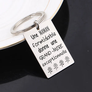 Three-color Car Key Ring: Une MAMAN Formidable Donne Une GRAND-MERE Exce