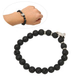 Wolf Head Bracelet Beaded Stone Bracelet for Men