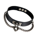 Women Choker Jewelry Vintage Gothic Necklace Love Heart Pendant