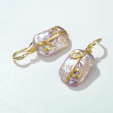 Women's Zircon Pearl Earrings Natural Oversized Pearls Stud Earrings