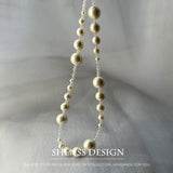 Chic Shell Pearl Spinel Necklace with Gradual Size