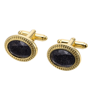 French Shirt Oval Cufflinks High-end Suit Cuffs Sleeve Studs