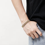 Stylish Stainless Steel Multi-color Strap Charm Bracelet