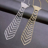 Women's Rhinestone Bow Tie Necklace Crystal Collar Dress Acc