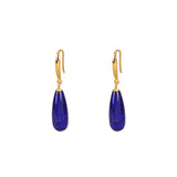 Minimalist Water Drop Lapis Lazuli Earrings for Women