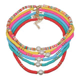 Beach Pearl Necklace Bohemian Soft Pottery Clavicle Chain