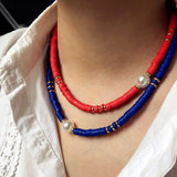 Beach Pearl Necklace Bohemian Soft Pottery Clavicle Chain