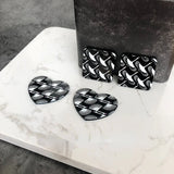 Acrylic Plaid Flower Smiley Love Heart Pendant DIY Earring Material