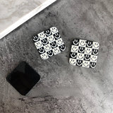 Acrylic Plaid Flower Smiley Love Heart Pendant DIY Earring Material