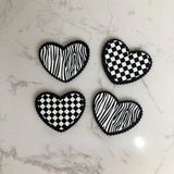 Acrylic Plaid Flower Smiley Love Heart Pendant DIY Earring Material