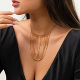 Minimalist Bohemian Tassel Necklace for Women