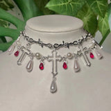 Crystal Pendant Hip Hop Necklace Sweater Chain