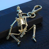 Antique Metal Skull Pendant Keychain Car Keychain