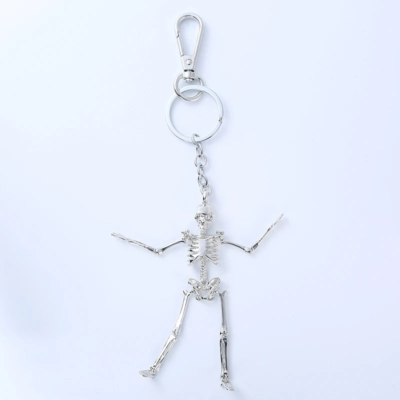 Antique Metal Skull Pendant Keychain Car Keychain