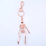 Antique Metal Skull Pendant Keychain Car Keychain