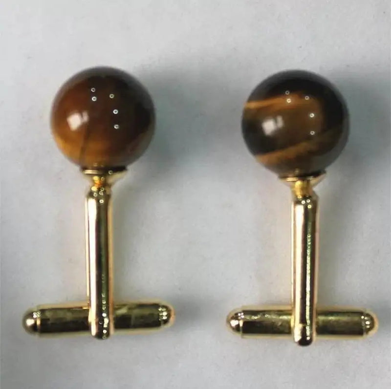 12mm Plated Tiger Eye Cuffs