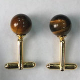 12mm Plated Tiger Eye Cuffs