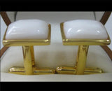 Plated Square Shell Pearl Cufflinks