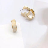 Minimalist C-shaped Resin Earrings Set