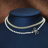 Japanese Style Pearl Necklace Small Fresh Goddess Clavicle Chain