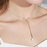 Japanese Style Pearl Necklace Small Fresh Goddess Clavicle Chain