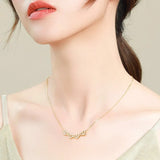 Heart Four-Leaf Grass Necklace - Dual-Purpose Clavicle Chain