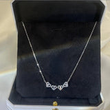 Heart Four-Leaf Grass Necklace - Dual-Purpose Clavicle Chain
