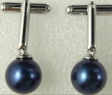 Stylish 12mm Shell Pearl Cuffs, Silver Plated
