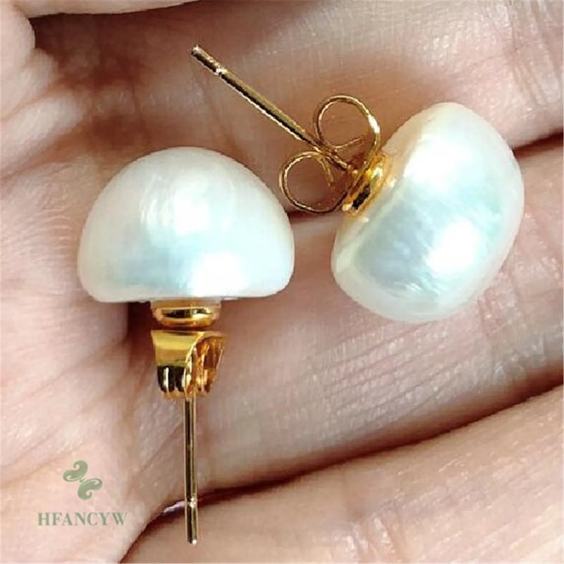 Pearl 18k Earrings Aurora Woman Jewelry Diy