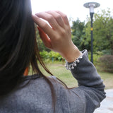 Women's 925 Sterling Silver Bell Chain Bracelet Charm Jewelry