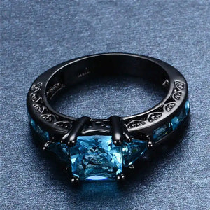 Women's Zircon Alloy Wedding Ring Size5-11 Square Cut