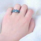 Women's Zircon Alloy Wedding Ring Size5-11 Square Cut