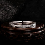 Women's Silver Hieroglyphs Ethnic Open Bracelet SZ00149