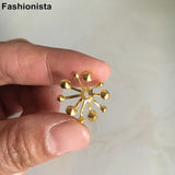 100 pcs Flower Pistil Bead Caps 20mm Gold Silver Steel Bronze DIY Crafts