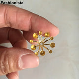 100 pcs Flower Pistil Bead Caps 20mm Gold Silver Steel Bronze DIY Crafts