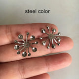 100 pcs Flower Pistil Bead Caps 20mm Gold Silver Steel Bronze DIY Crafts