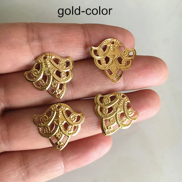 100 Metal Stamping Corn Shape Charms DIY Jewelry Supplies