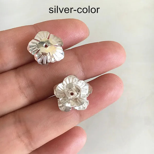 40pcs Multi-layer Lotus Flower Bead Caps, DIY Jewelry Findings