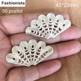 50 pcs Metal Stamping Peacock Fan, 43*23mm, DIY Arts Findings