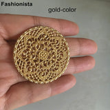 16 pcs Raw Brass Round Filigree Charms 40mm For Jewelry & Crafts Making
